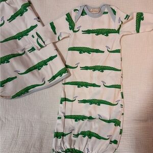 The Beaufort Bonnet 0-3 mo Gown and matching blanket